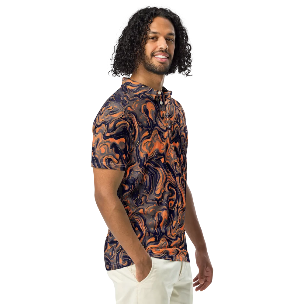 Amber Maelstrom on Men's Slim Fit Polo Shirt — Right Front