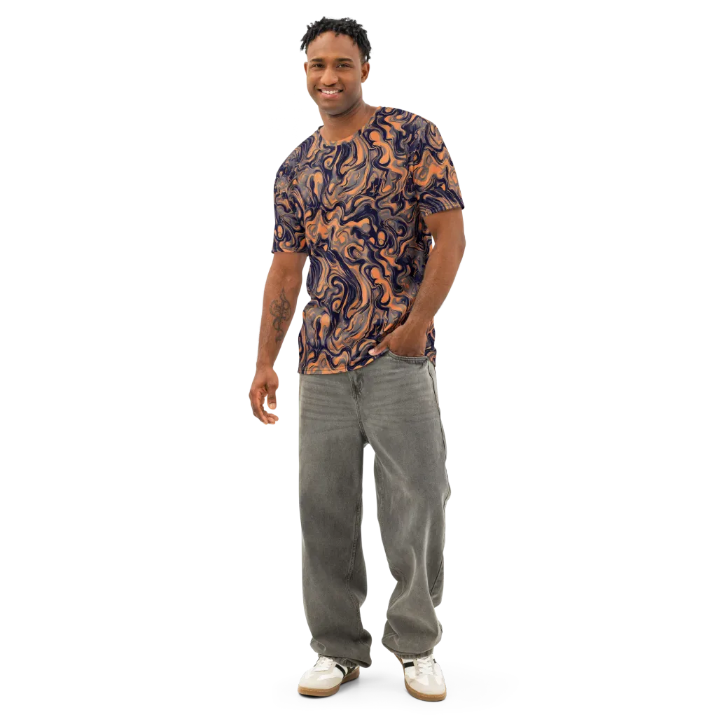 Amber Maelstrom on Men's Cotton Crew Neck T-Shirt — Front