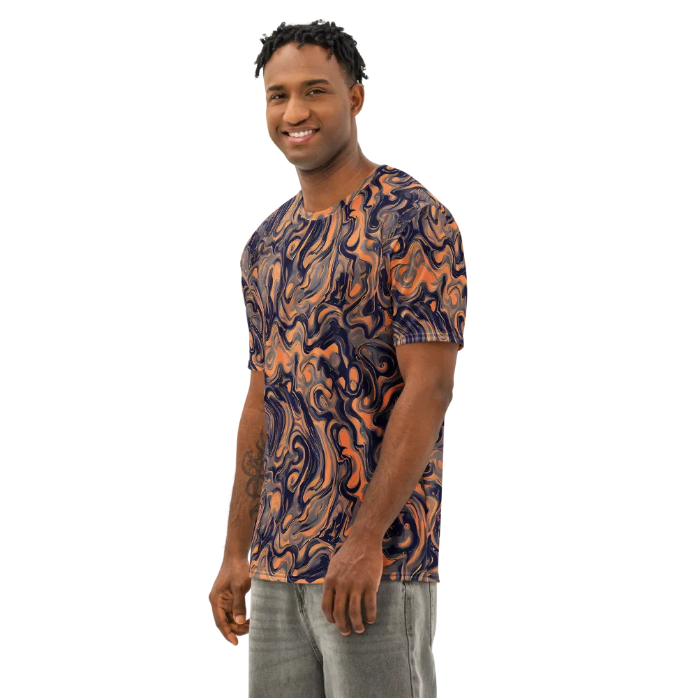 Amber Maelstrom on Men's Cotton Crew Neck T-Shirt — Left Front