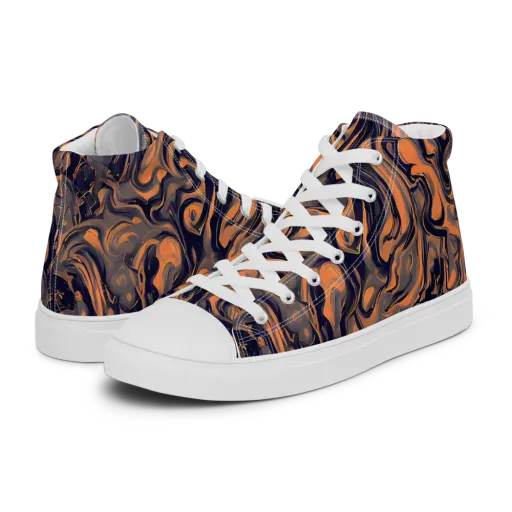 Amber Maelstrom on a Men's High Top Canvas Shoes