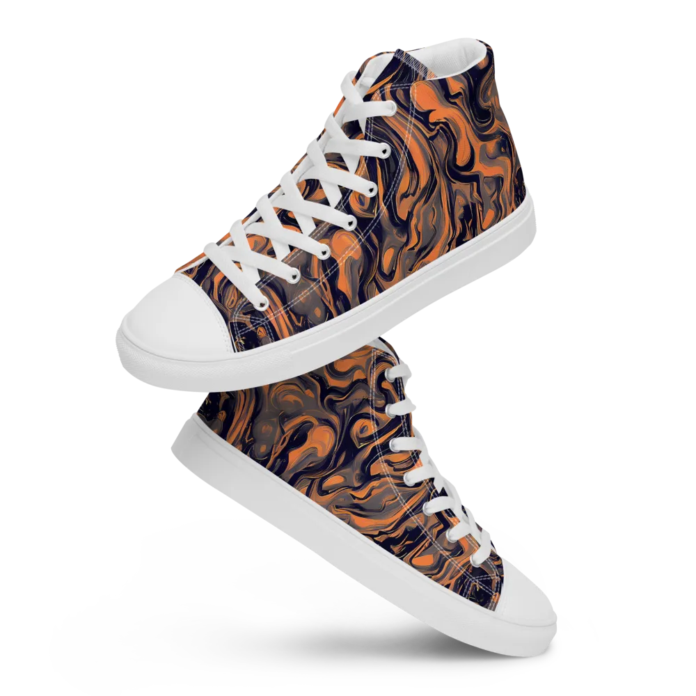 Amber Maelstrom on Men's High Top Canvas Shoes — Front