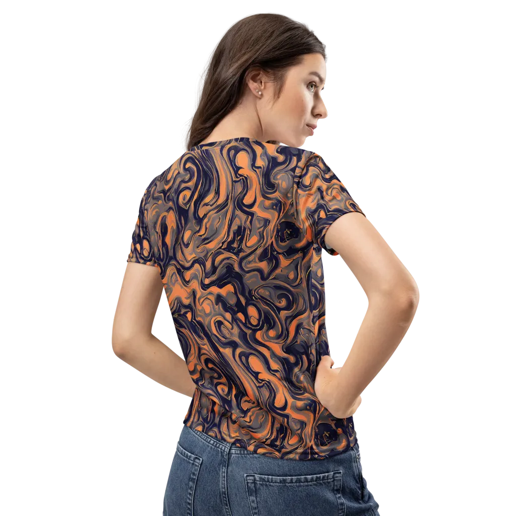 Amber Maelstrom on Women's Crew Neck T-Shirt — Back