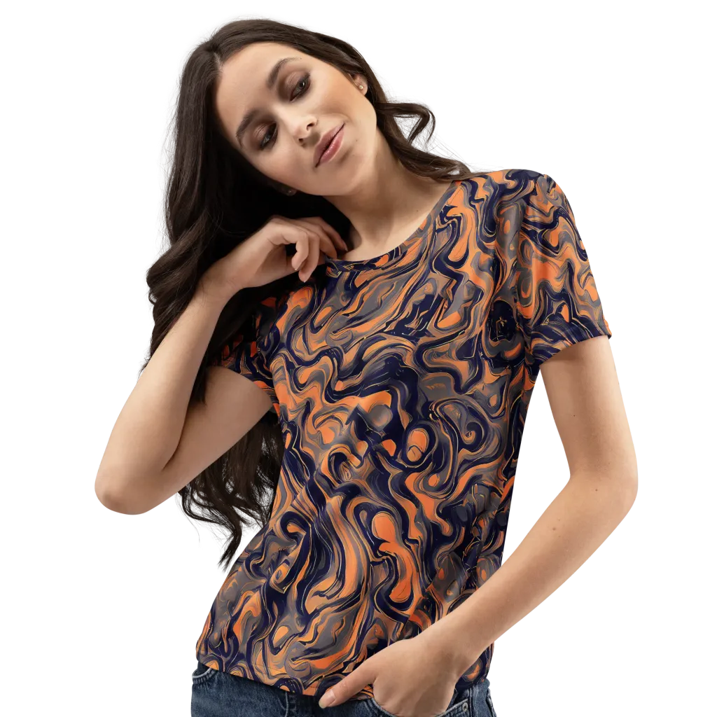 Amber Maelstrom on Women's Crew Neck T-Shirt — Left Front