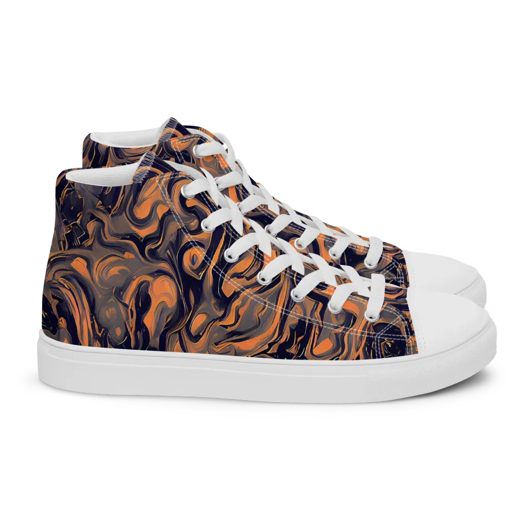 Amber Maelstrom on Women's High Top Canvas Shoes — Right