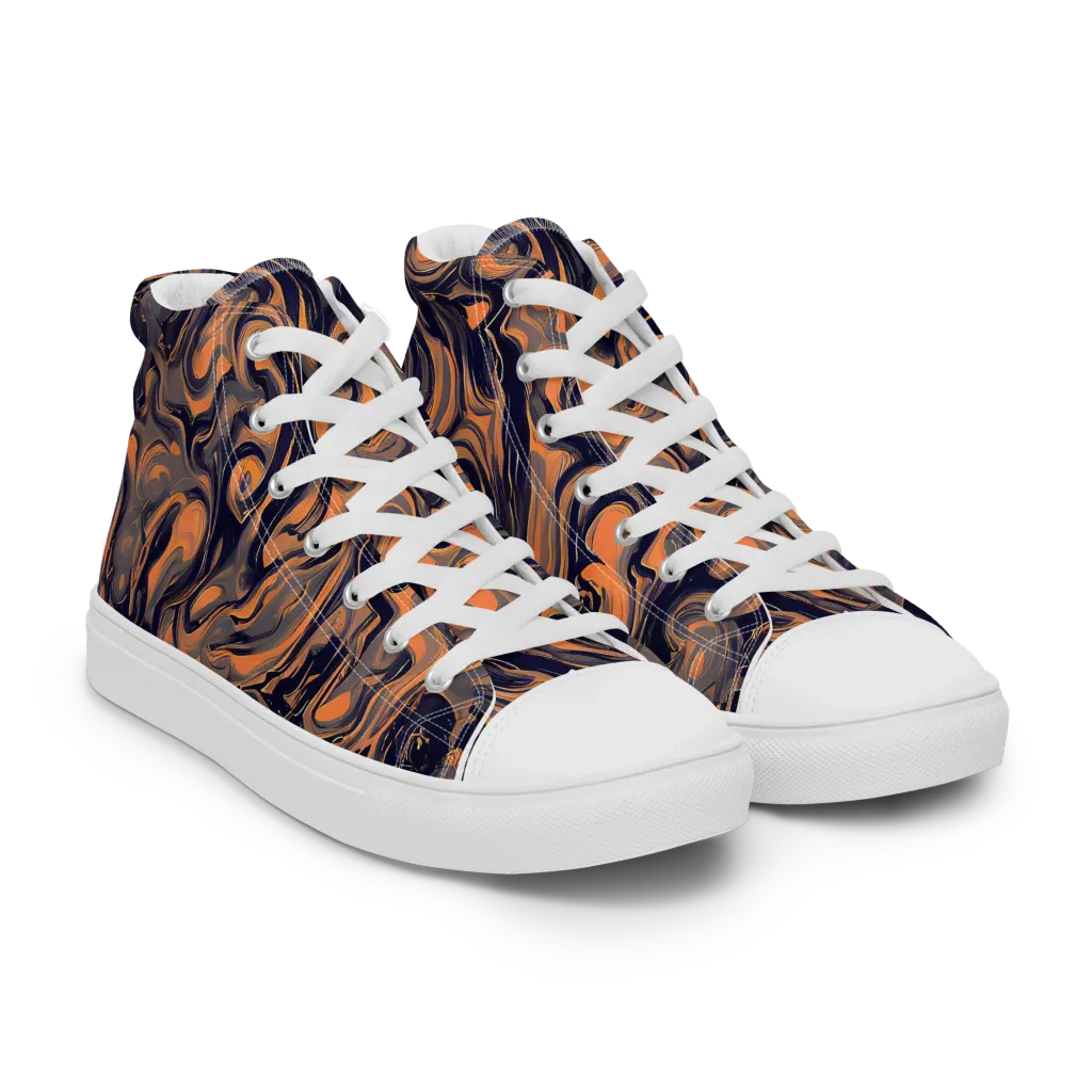 Amber Maelstrom on Women's High Top Canvas Shoes — Right Front