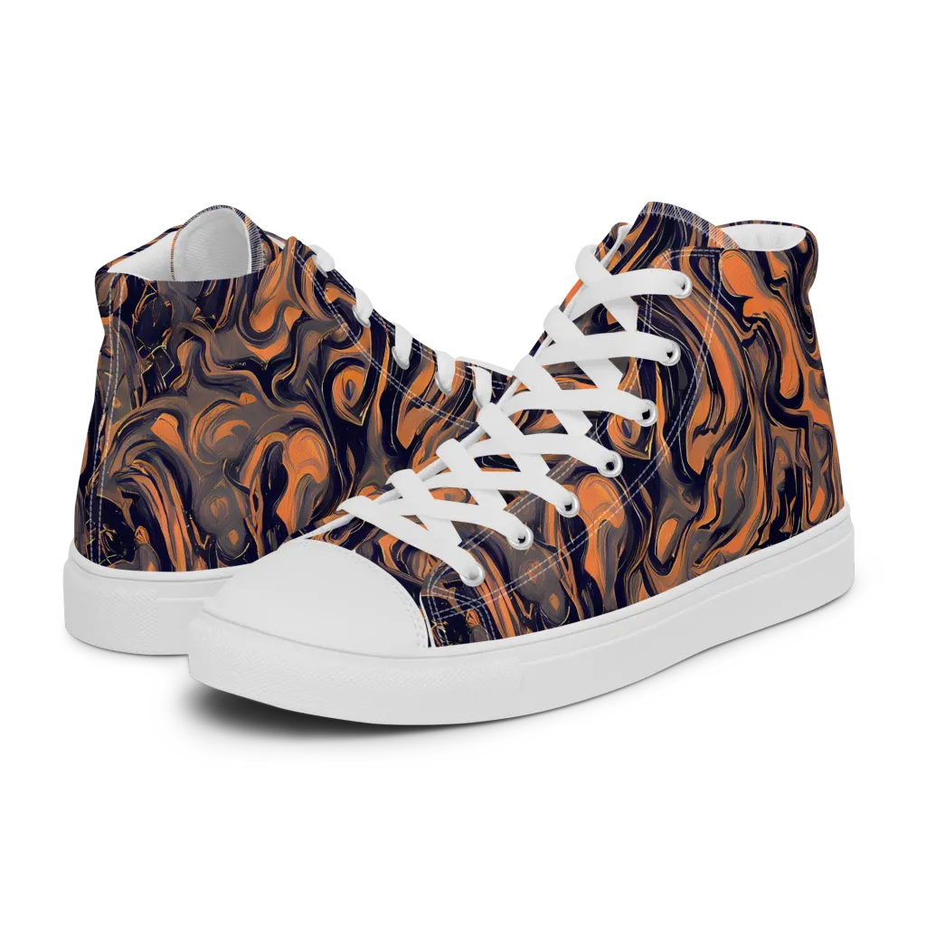 Amber Maelstrom on Women's High Top Canvas Shoes — Left