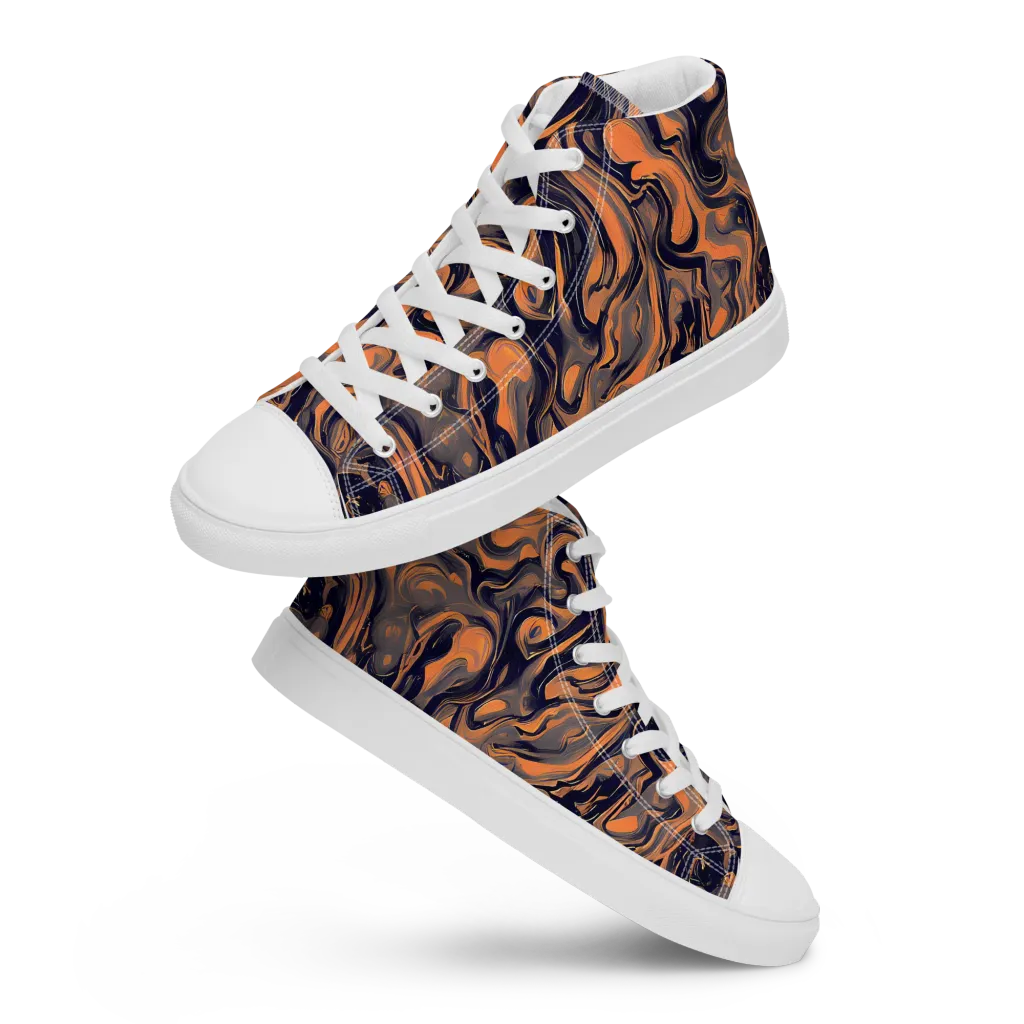 Amber Maelstrom on Women's High Top Canvas Shoes — Front