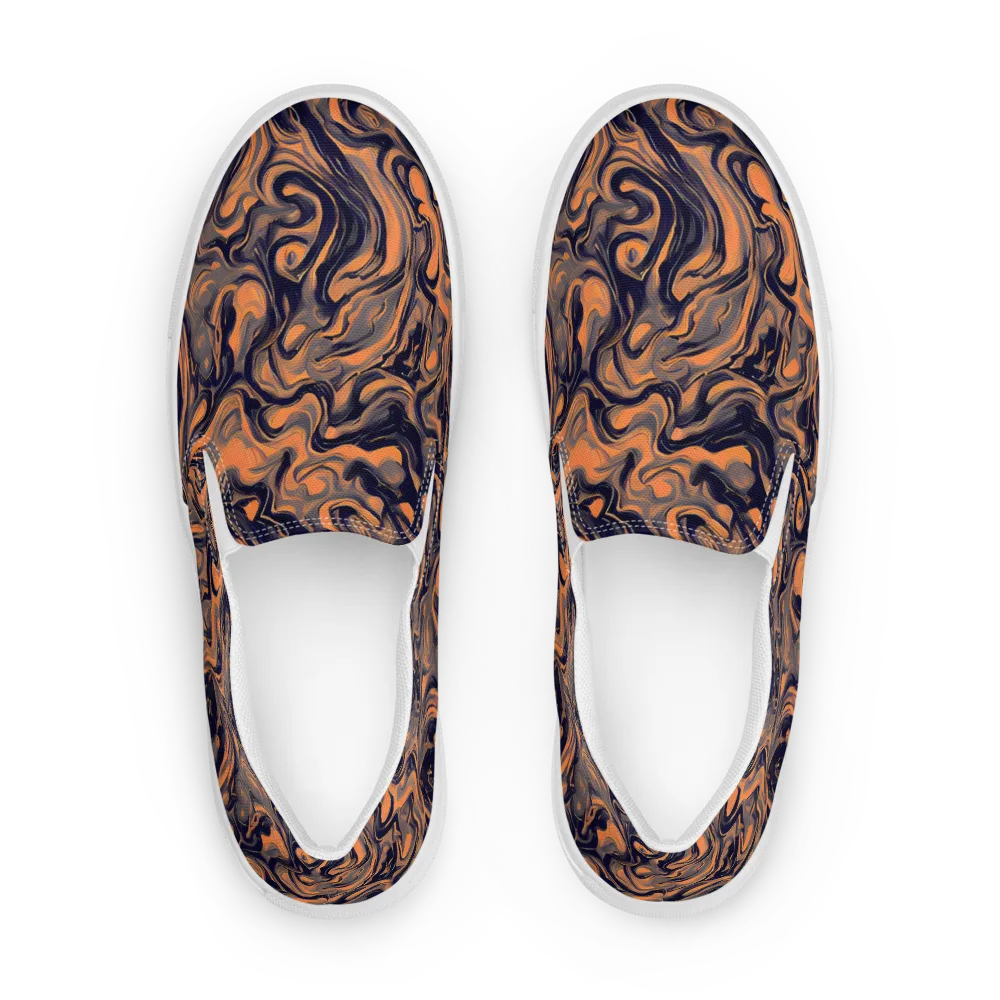 Amber Maelstrom on Men's Slip-On Canvas Shoes — Front