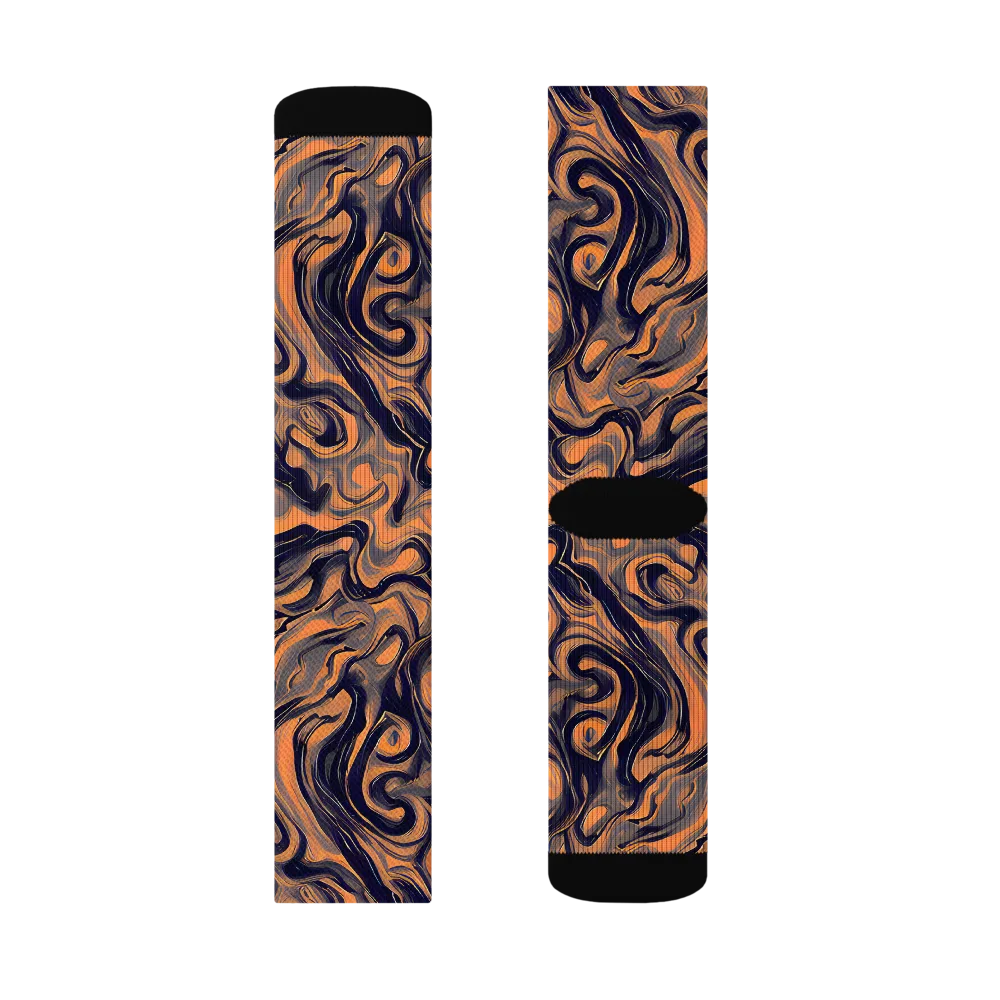 Amber Maelstrom on Socks — Right Sock