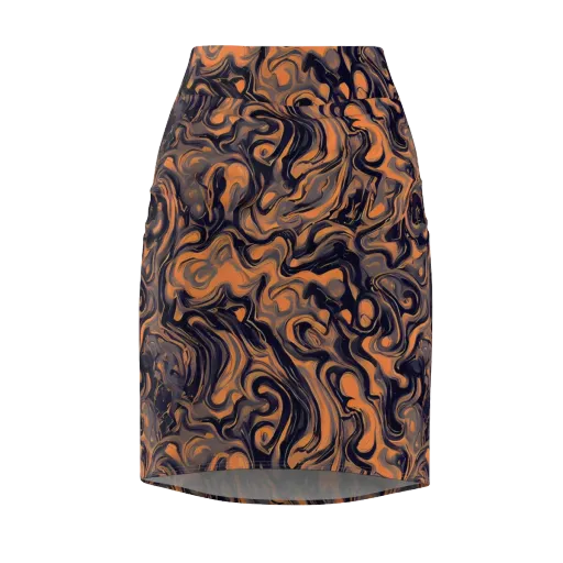 Amber Maelstrom on a Pencil Skirt