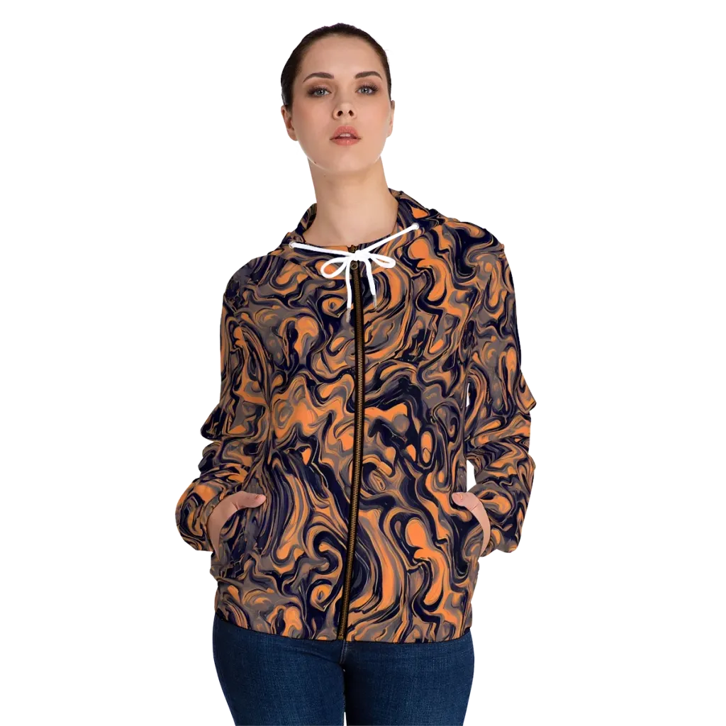 Amber Maelstrom on Women's Full-Zip Hoodie — Front On Person