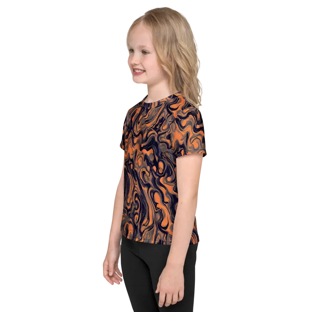 Amber Maelstrom on Kids Crew Neck T-Shirt — Left