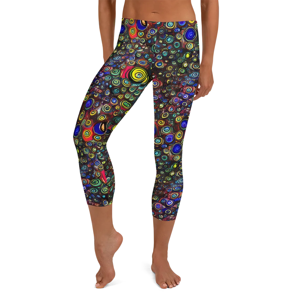 Neon Oculus on Capri Leggings — Front