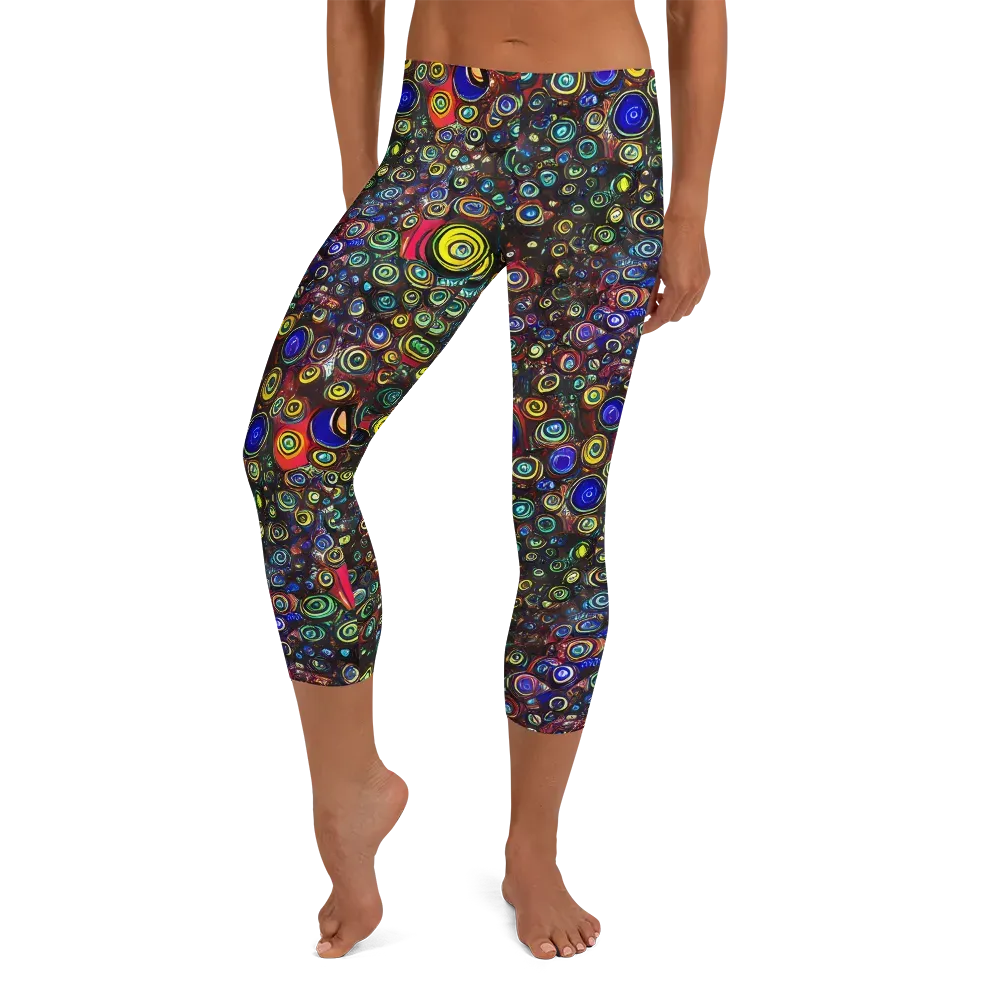 Neon Oculus on Capri Leggings — Front