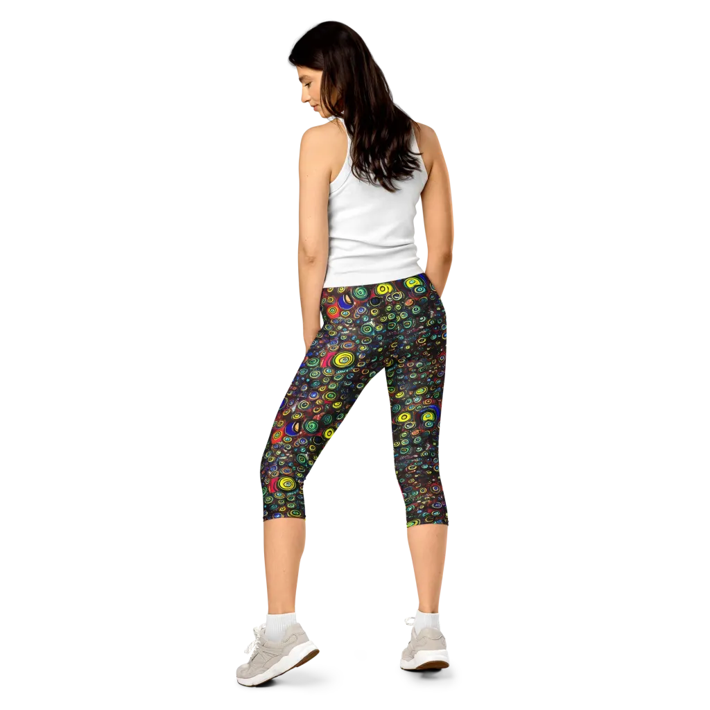 Neon Oculus on Capri Leggings — Back