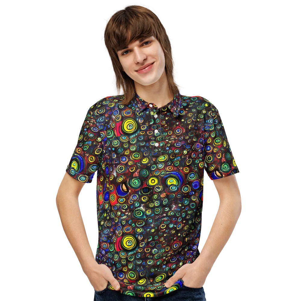 Neon Oculus on Men's Slim Fit Polo Shirt — Front