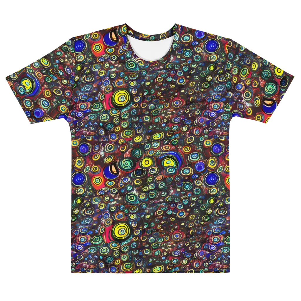 Neon Oculus on Men's Cotton Crew Neck T-Shirt — Front