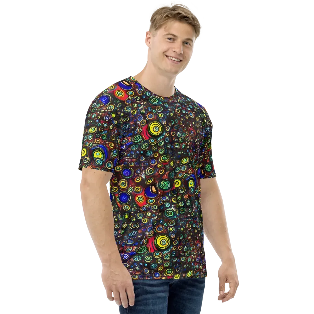 Neon Oculus on Men's Crew Neck T-Shirt — Right