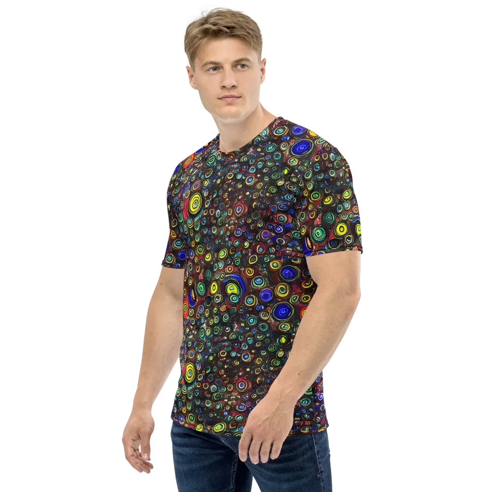 Neon Oculus on Men's Crew Neck T-Shirt — Left