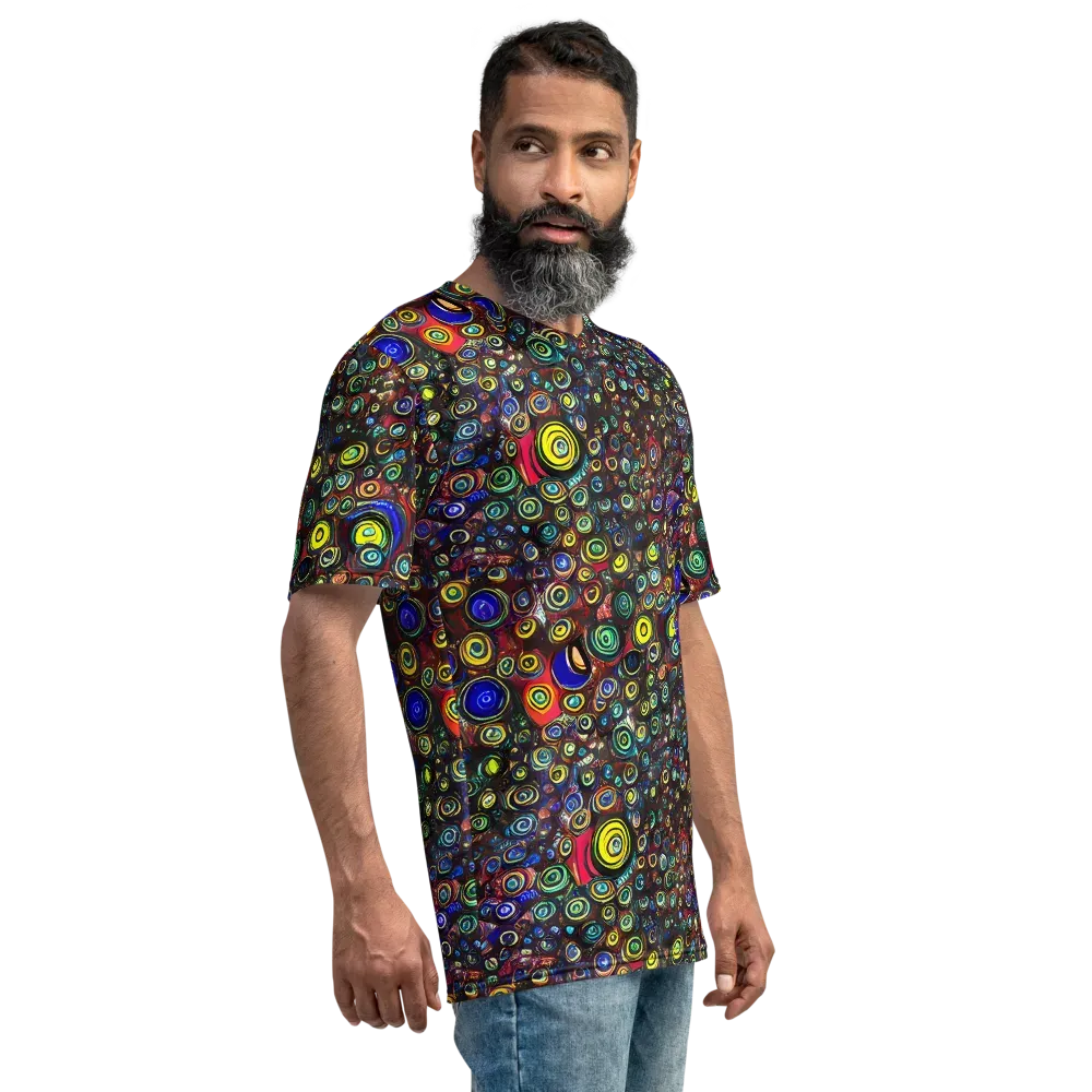 Neon Oculus on Men's Crew Neck T-Shirt — Right