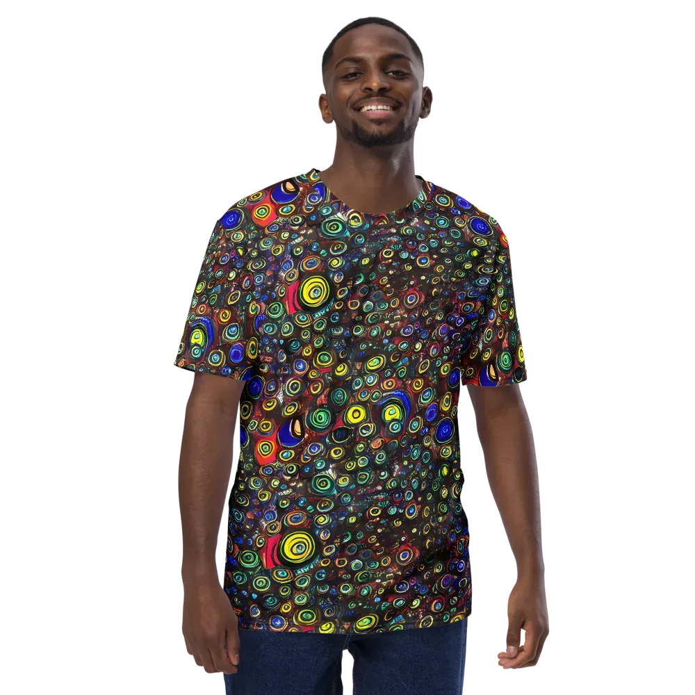 Neon Oculus on Men's Crew Neck T-Shirt — Front
