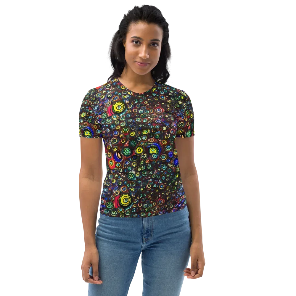 Neon Oculus on Women's Crew Neck T-Shirt — Front