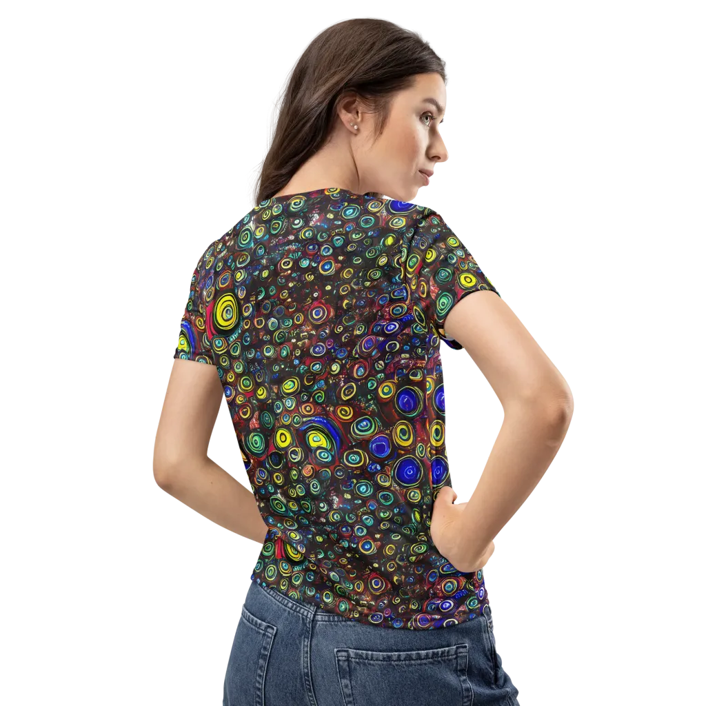 Neon Oculus on Women's Crew Neck T-Shirt — Back
