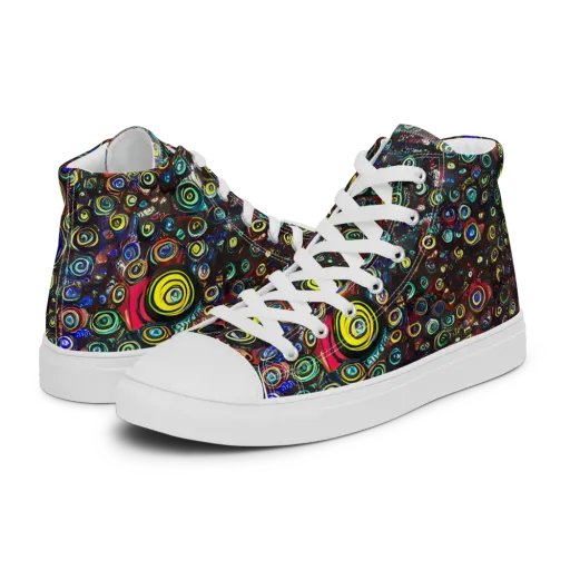 Neon Oculus on a Women's High Top Canvas Shoes