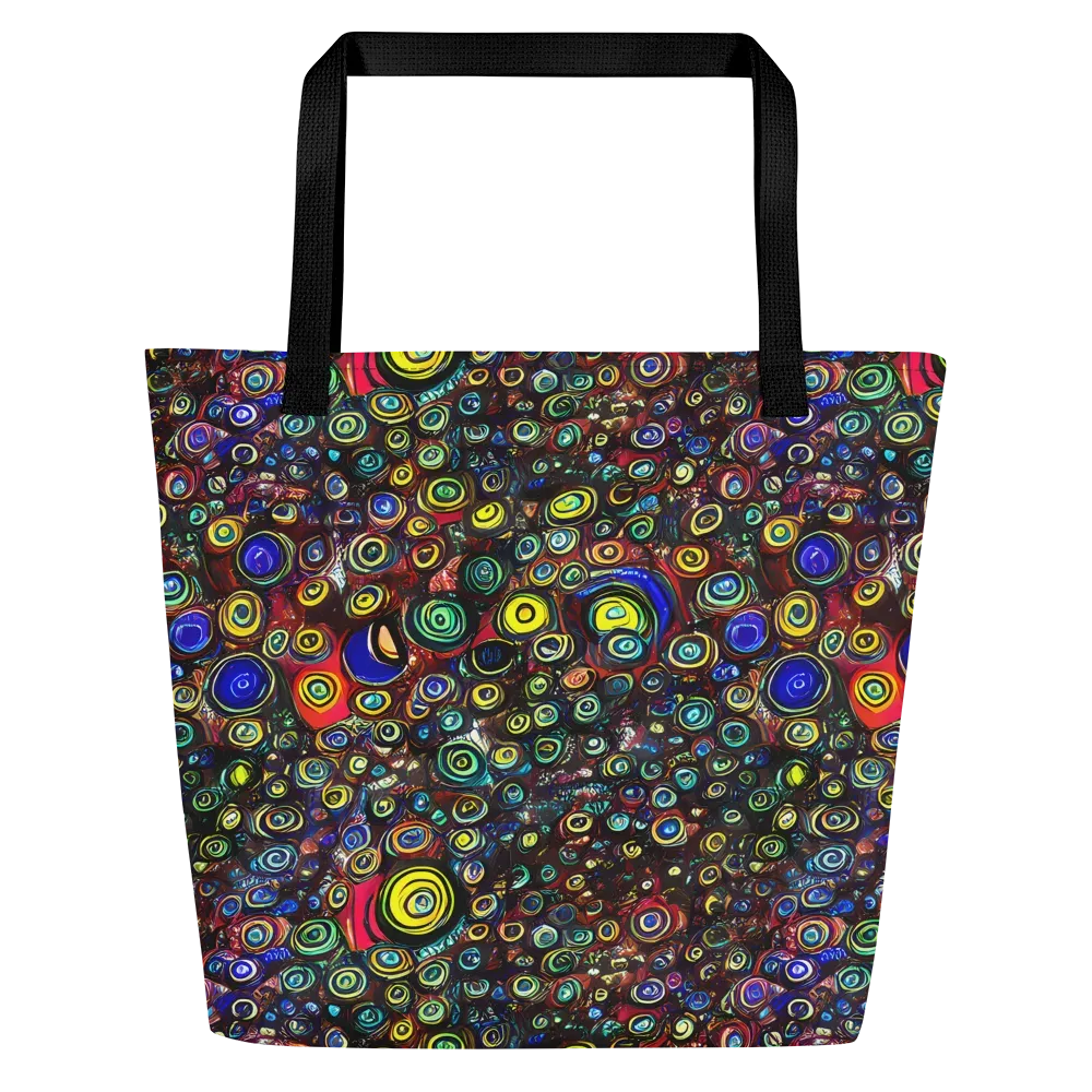 Neon Oculus on Large Tote Bag W/ Pocket — Front