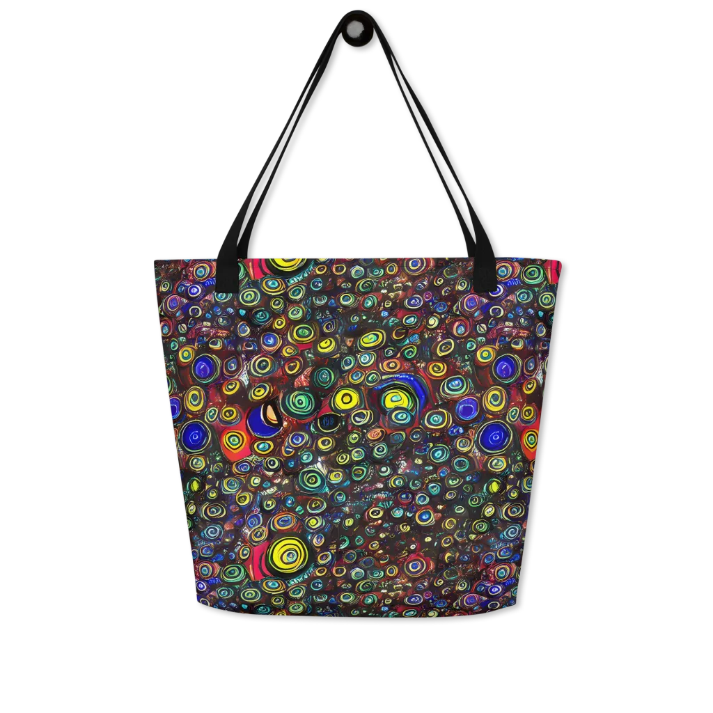 Neon Oculus on Large Tote Bag W/ Pocket — Front