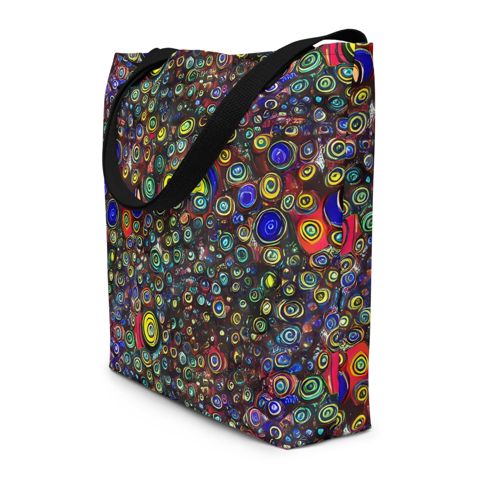 Neon Oculus on Large Tote Bag W/ Pocket — Front