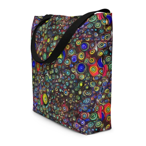 Neon Oculus on a Large Tote Bag W/ Pocket