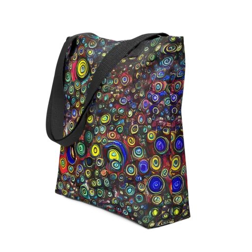 Neon Oculus on a Tote Bag