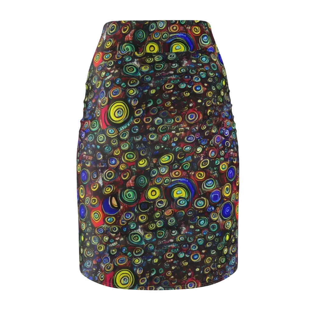 Neon Oculus on Pencil Skirt — Back