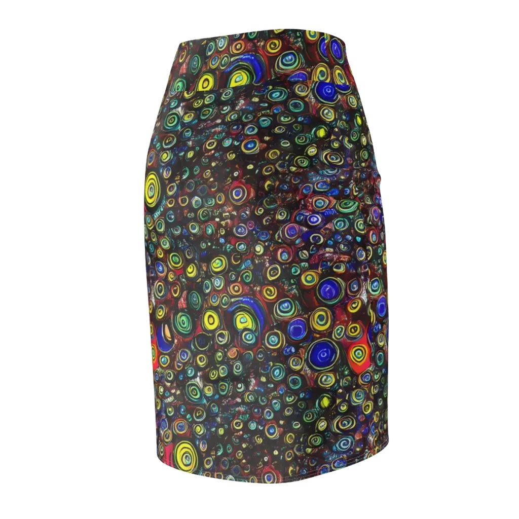 Neon Oculus on Pencil Skirt — Back Side