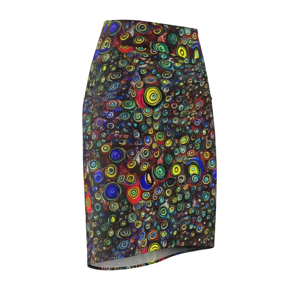 Neon Oculus on Pencil Skirt — Front Side
