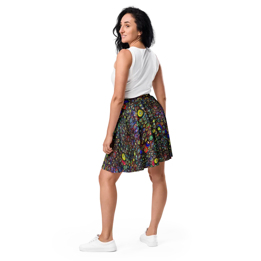 Neon Oculus on Skater Skirt — Back