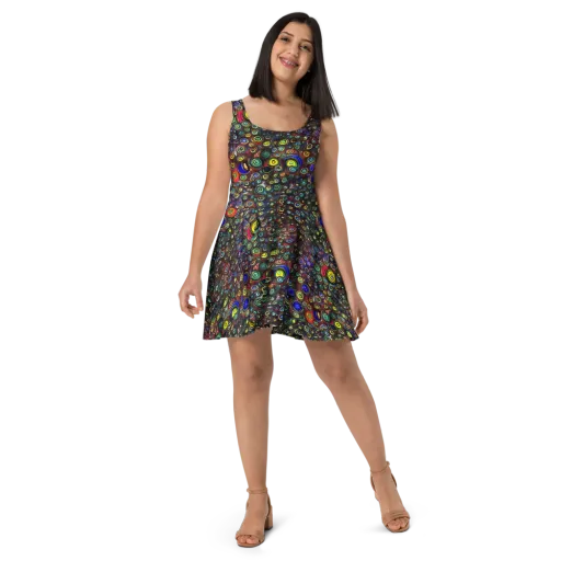 Neon Oculus on a Skater Dress