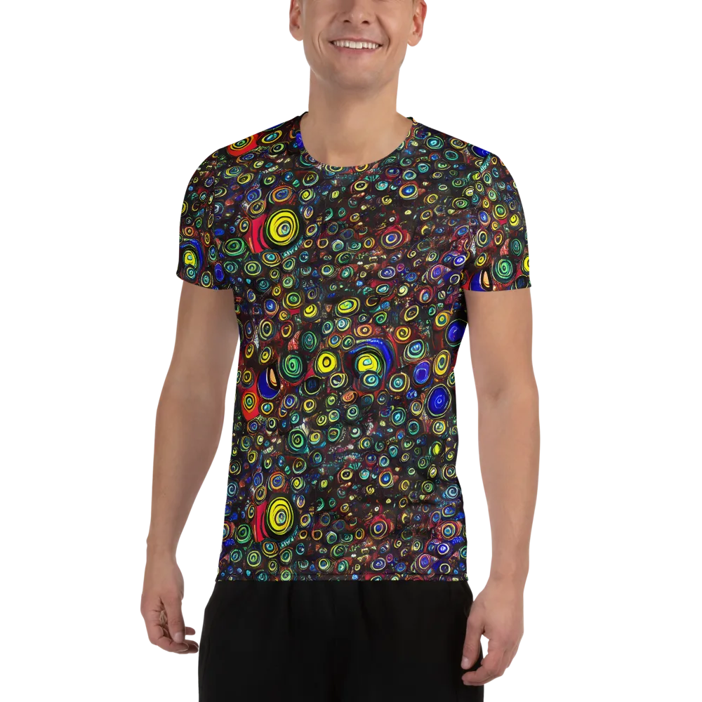 Neon Oculus on Men's Athletic T-Shirt — Front