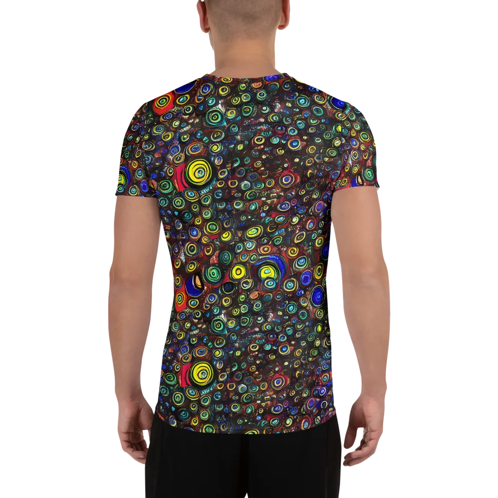 Neon Oculus on Men's Athletic T-Shirt — Back