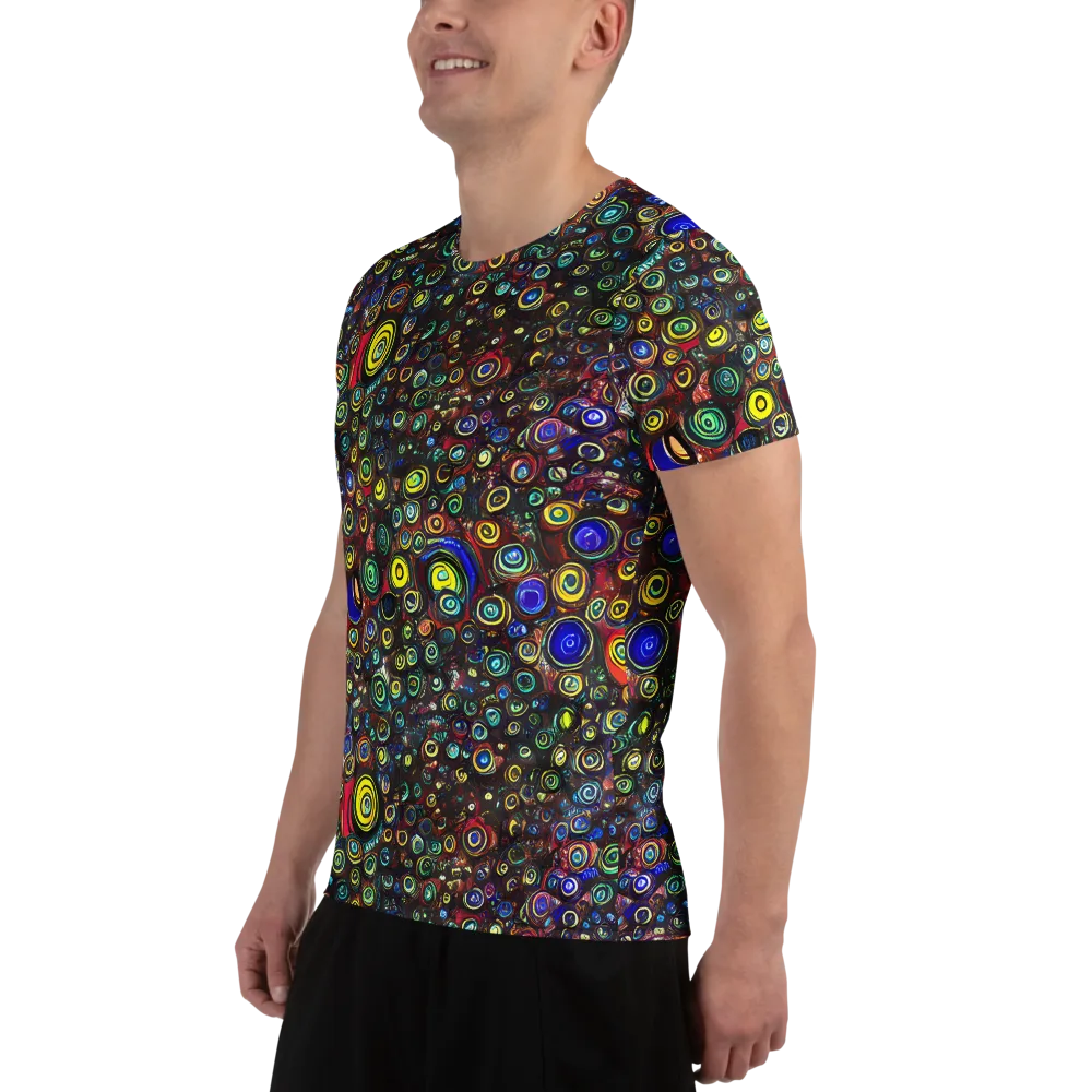 Neon Oculus on Men's Athletic T-Shirt — Left