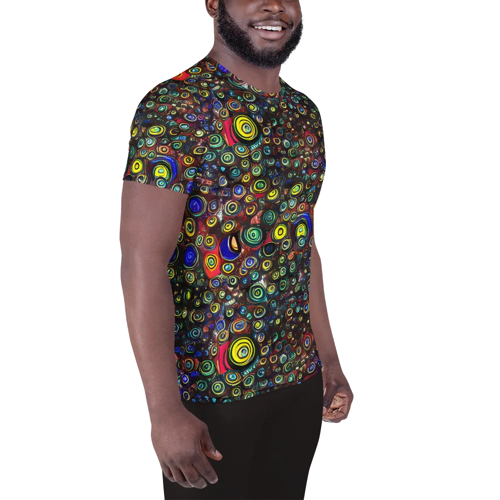 Neon Oculus on Men's Athletic T-Shirt — Right
