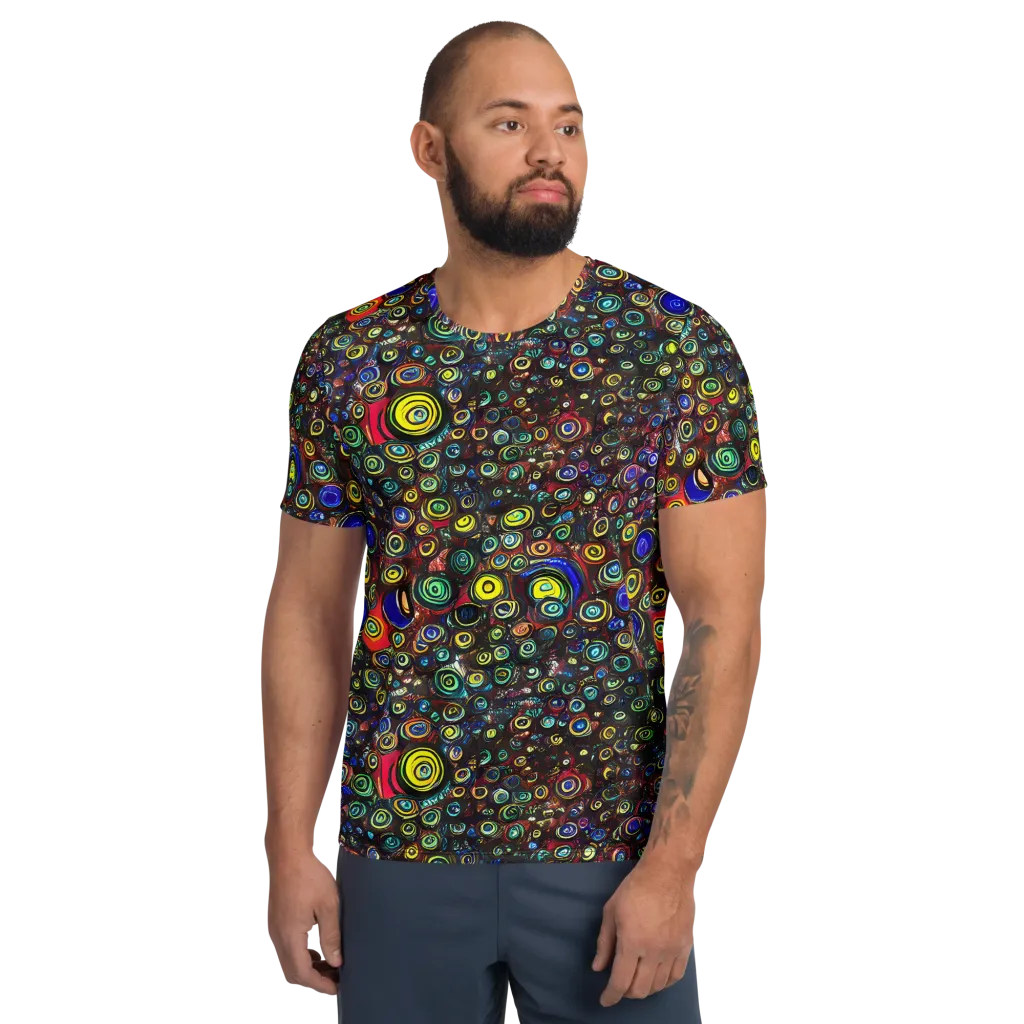Neon Oculus on Men's Athletic T-Shirt — Front