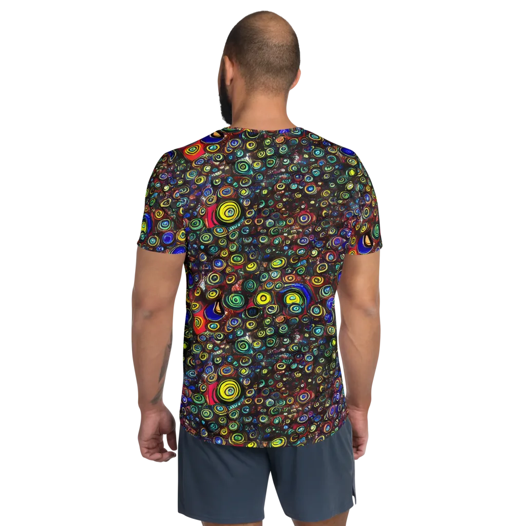 Neon Oculus on Men's Athletic T-Shirt — Back