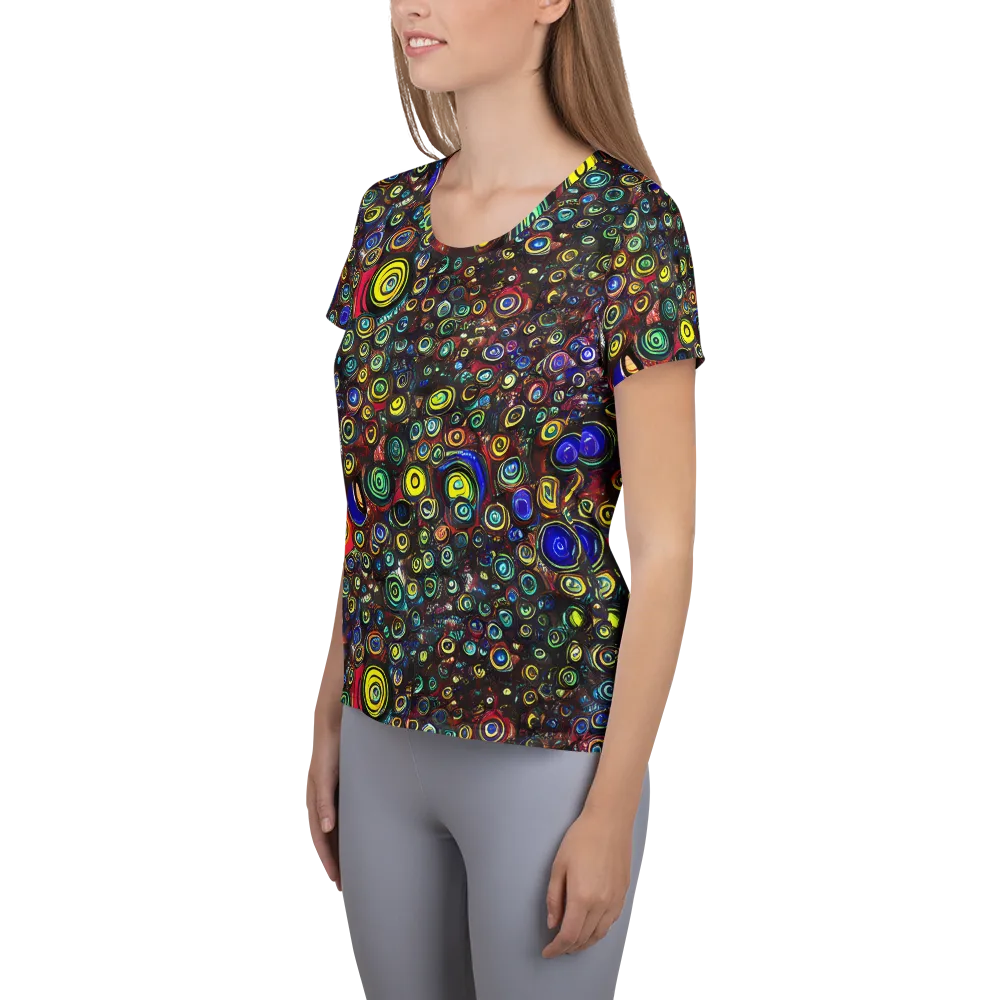 Neon Oculus on Women's Athletic T-Shirt — Left