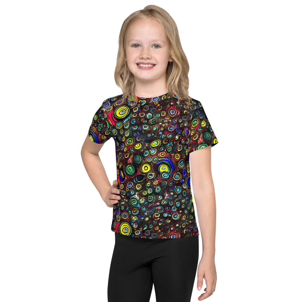 Neon Oculus on Kids Crew Neck T-Shirt — Front