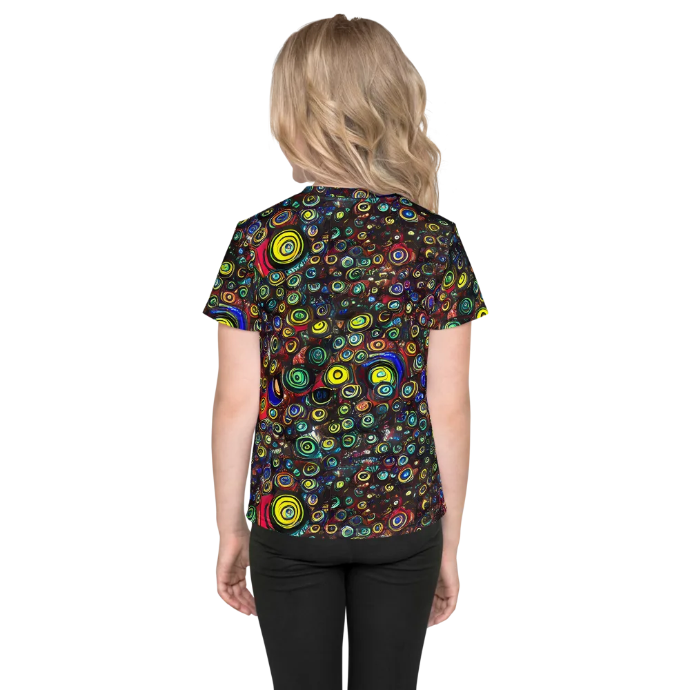 Neon Oculus on Kids Crew Neck T-Shirt — Back