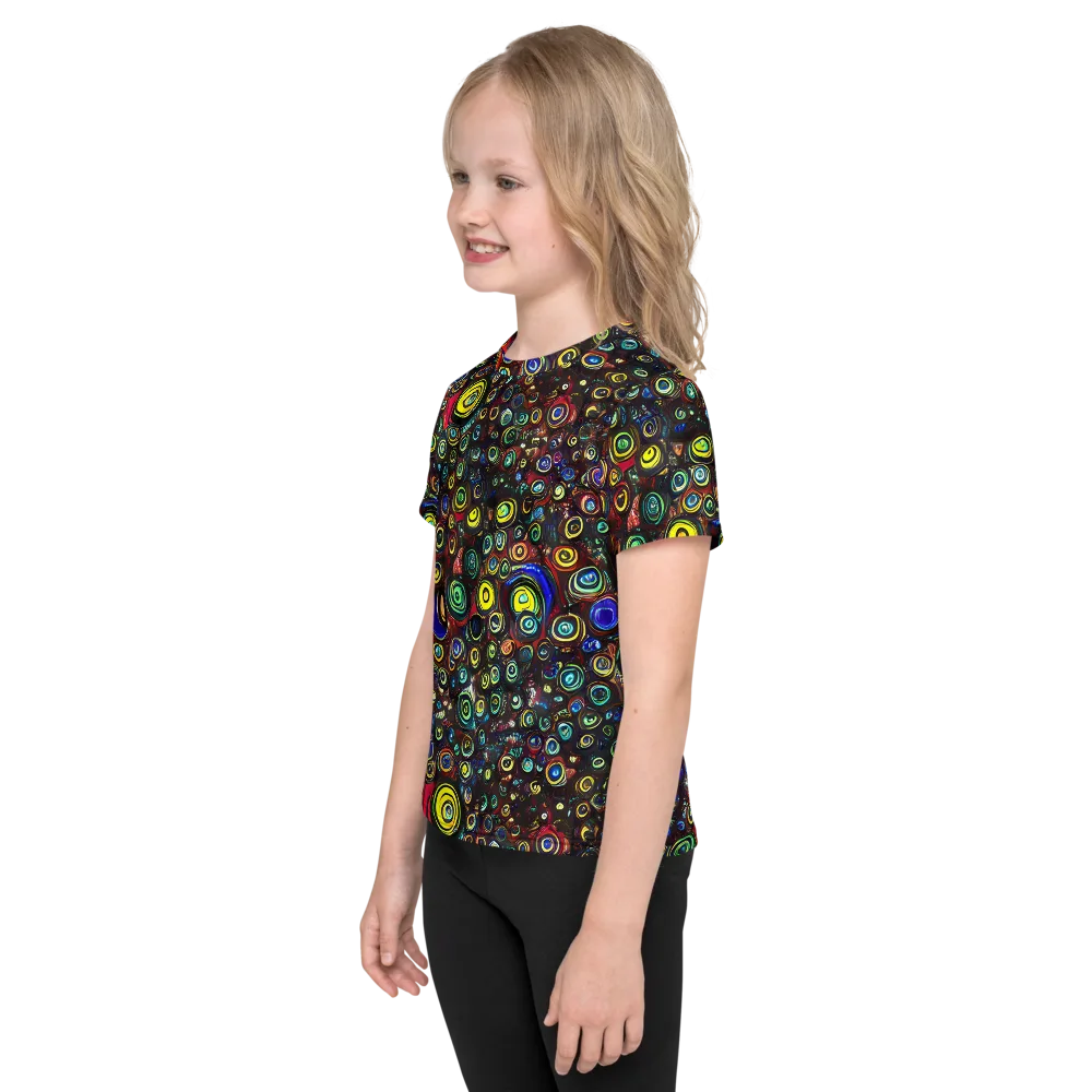 Neon Oculus on Kids Crew Neck T-Shirt — Left