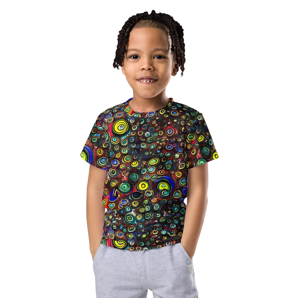 Neon Oculus on Kids Crew Neck T-Shirt — Front