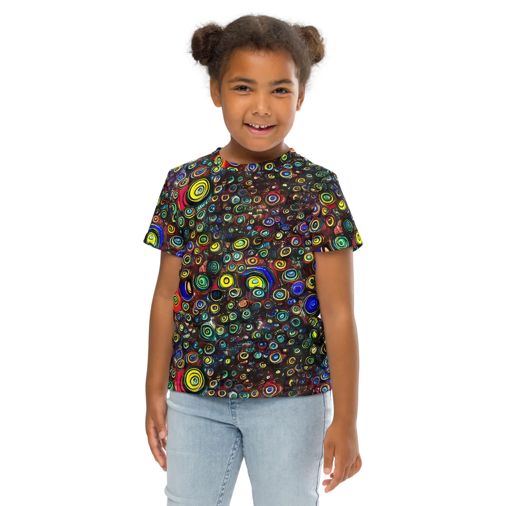 Neon Oculus on Kids Crew Neck T-Shirt — Front